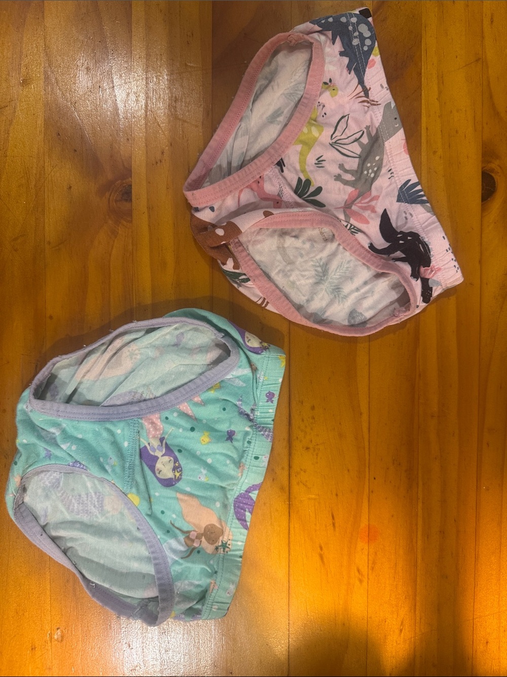 Little Sleepies Girls' Pink and Teal Mermaid Print Underwear - 2-Pack